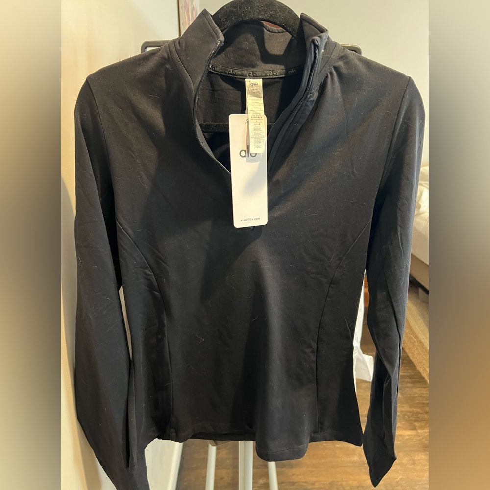 ALO NWT GodessYoga Black Long Sleeve Top